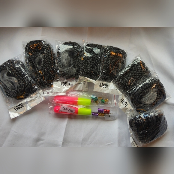 French Curl Crochet Braids 12 Inch Pre-Looped‎ Goddess Box Braids with Curly - Picture 2 of 4